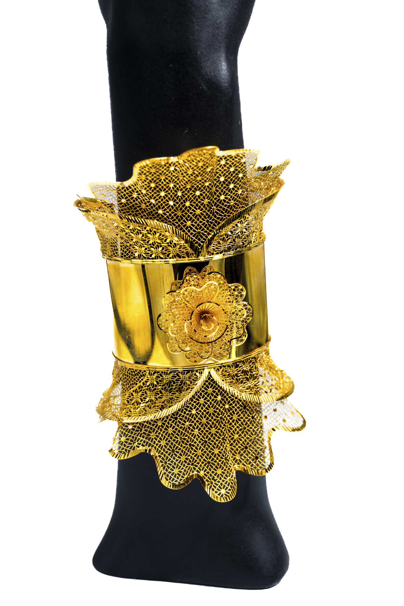 Rose Filigree Cuff Bracelet