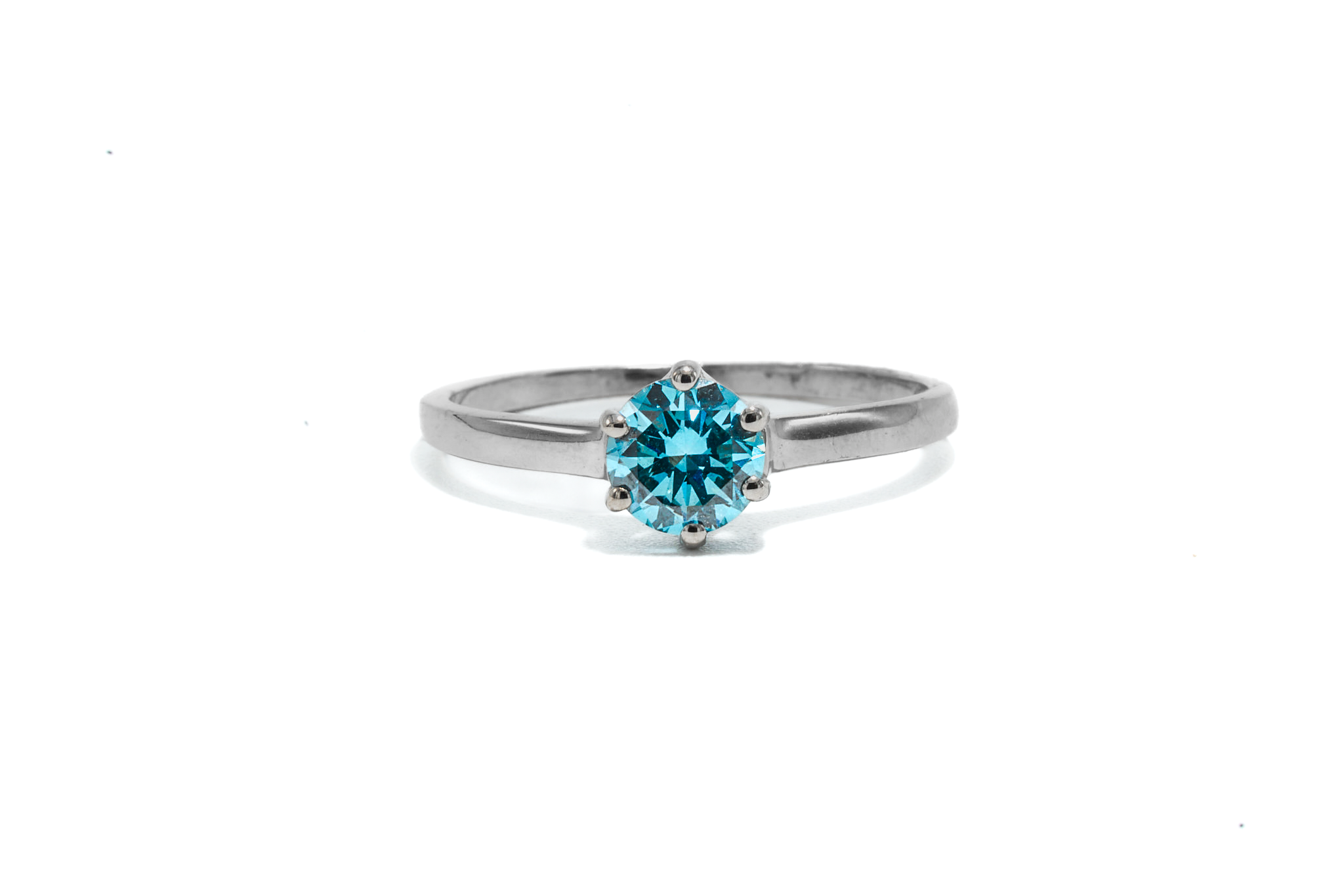 The Azure Petite – Blue Lab Diamond Ring