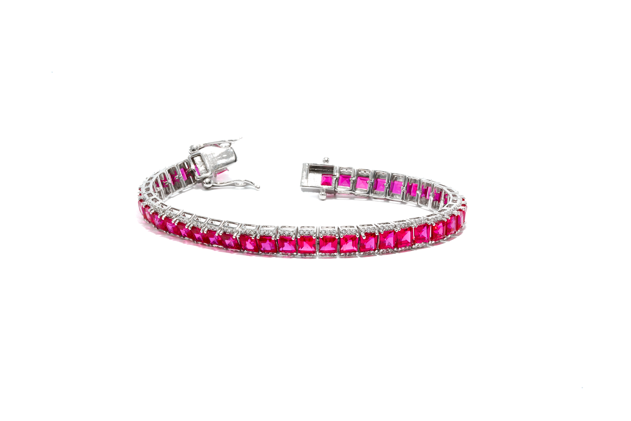 The Rubyline – Ruby & Lab Diamond Tennis Bracelet
