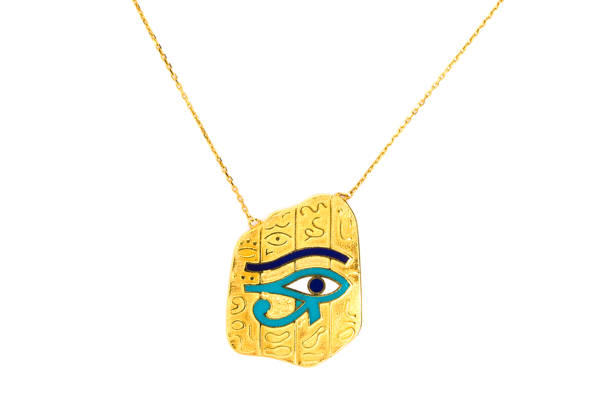 21K Egyptian Eye Necklace