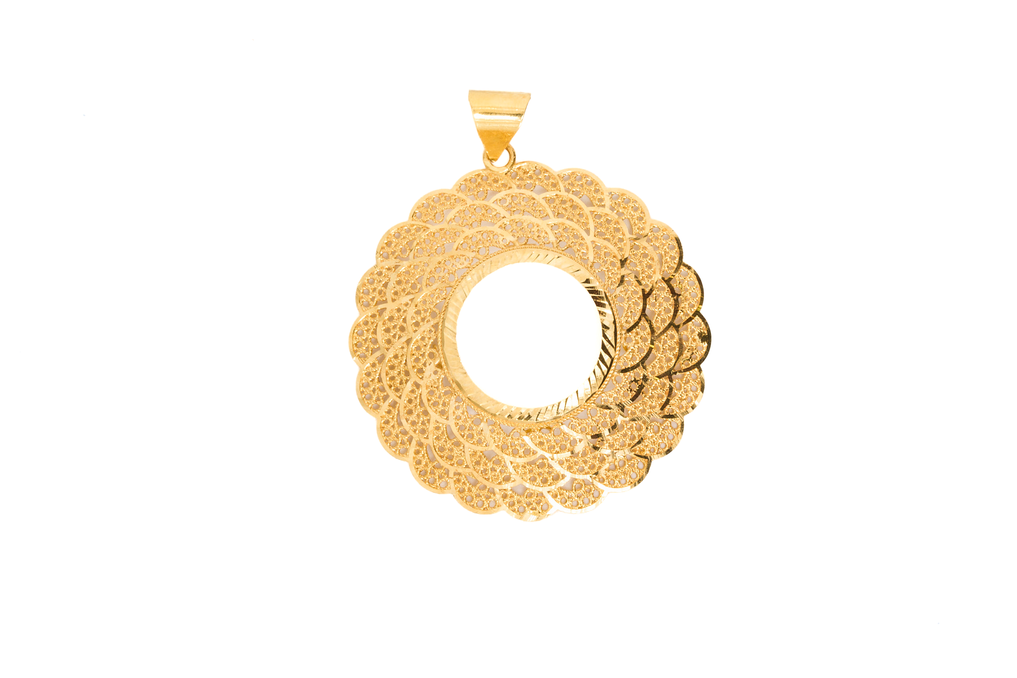 21K Rashadi & English Coin Pendant