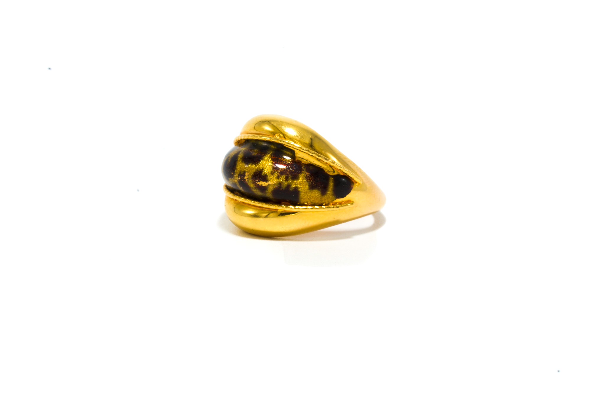 21K Gold Leopard Pattern Ring