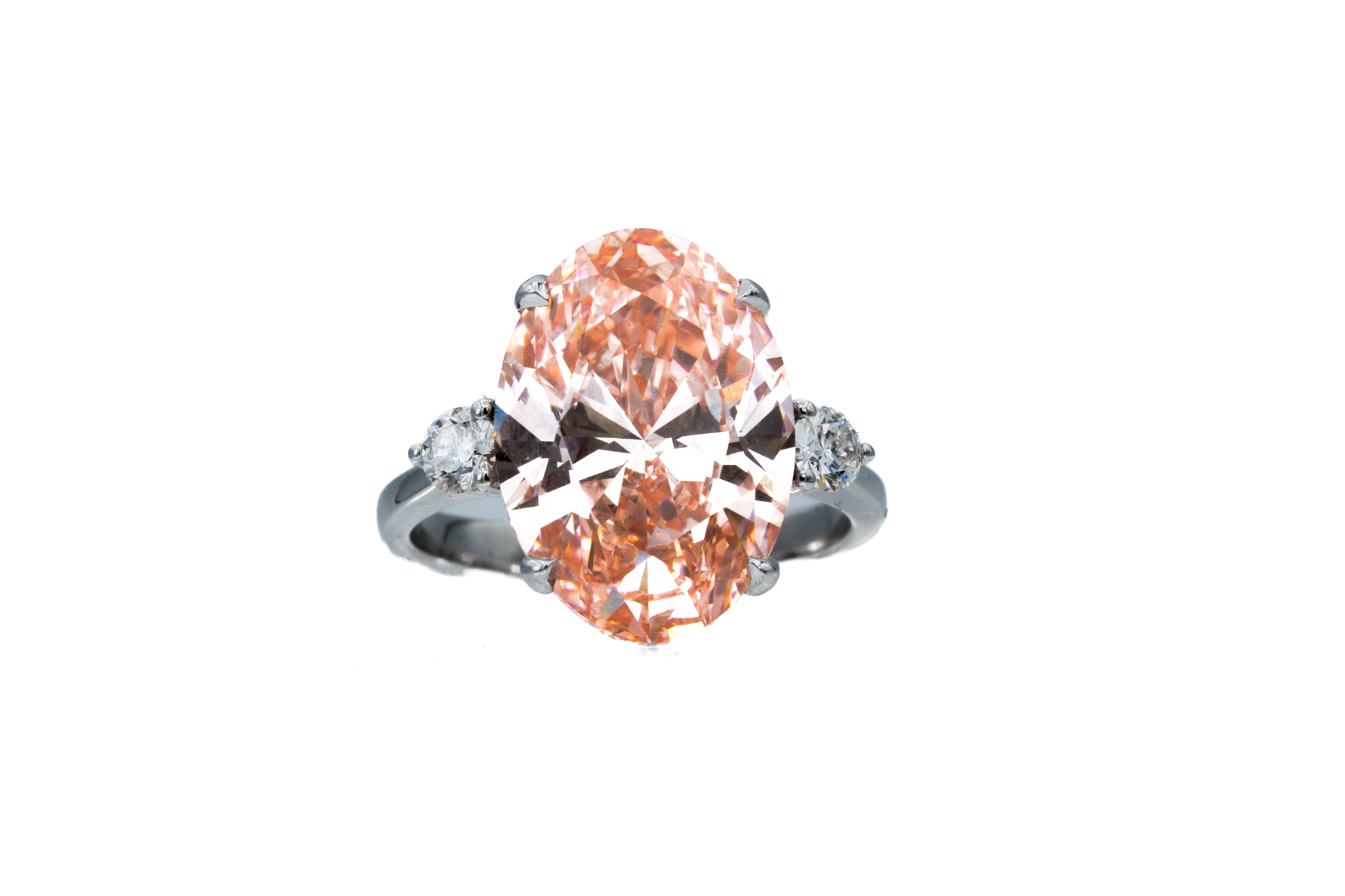 The Rose – 8.46CT Oval Pink Lab Diamond Ring